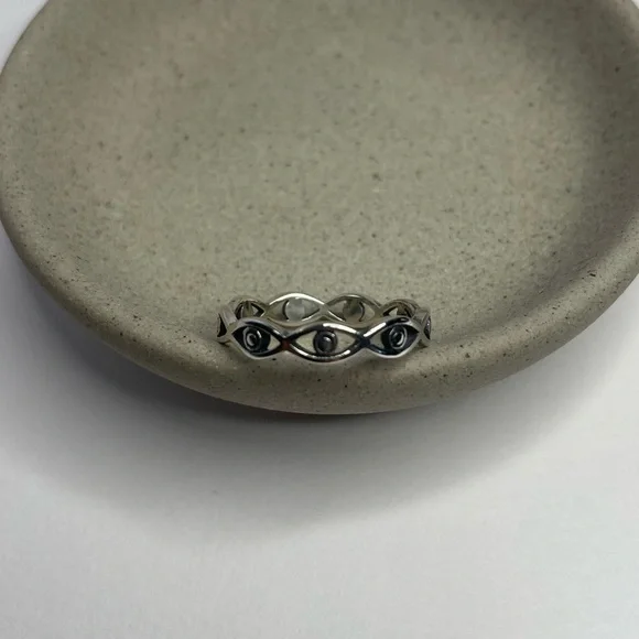 All Seeing Eye Eternity 925 Sterling Silver Ring - Picture 2 of 3